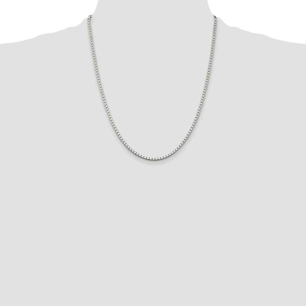 Buy Stylish 2.5mm Sterling Silver Box Chain - High-Quality & Affordable!