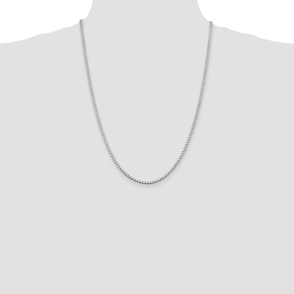 High-Quality 2.5mm Sterling Silver Box Chain - Stylish & Affordable Option