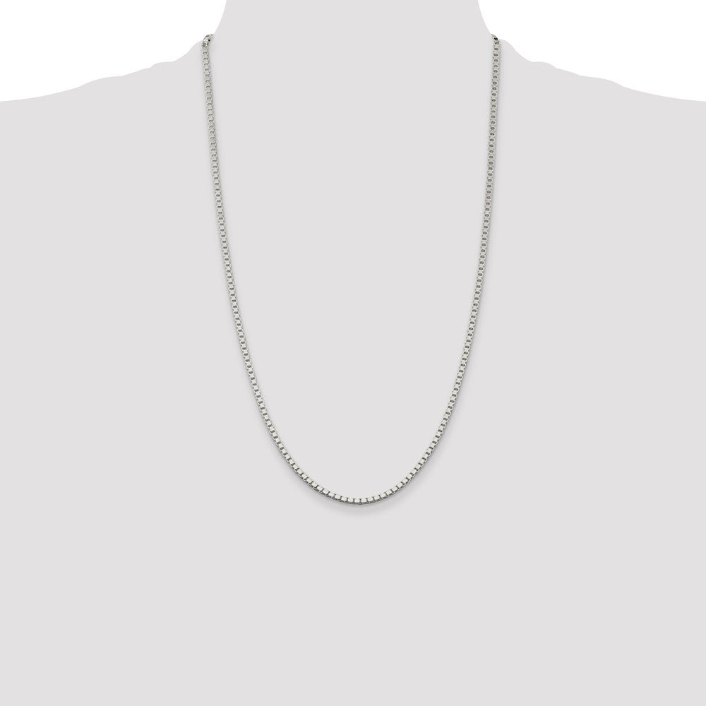 High-Quality 2.5mm Sterling Silver Box Chain - Affordable Luxury Jewelry