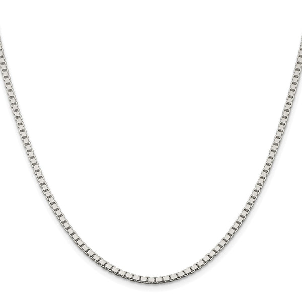 2.5mm Rhodium-Plated Sterling Silver Box Chain - Style GR1-1031305