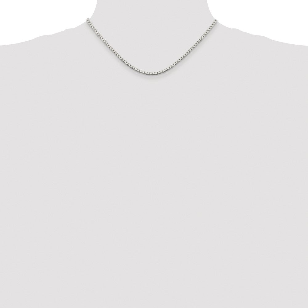 Buy Stylish Rhodium-Plated Sterling Silver 2.5mm Box Chain - Affordable Luxury
