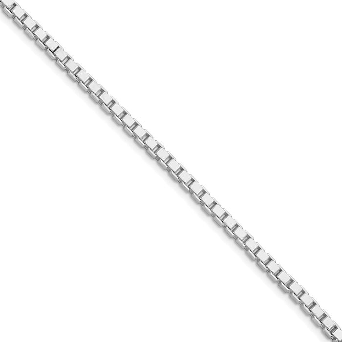 Buy Stylish Rhodium-Plated 3mm Sterling Silver Box Chain - Affordable Luxury!-1