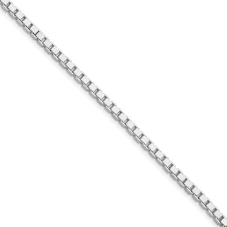 Buy Stylish Rhodium-Plated 3mm Box Chain in Sterling Silver | Affordable Luxury