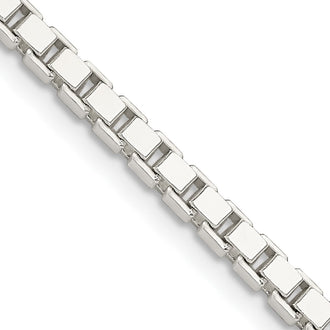 Exclusive 3mm Sterling Silver Box Chain - Affordable Luxury Jewelry
