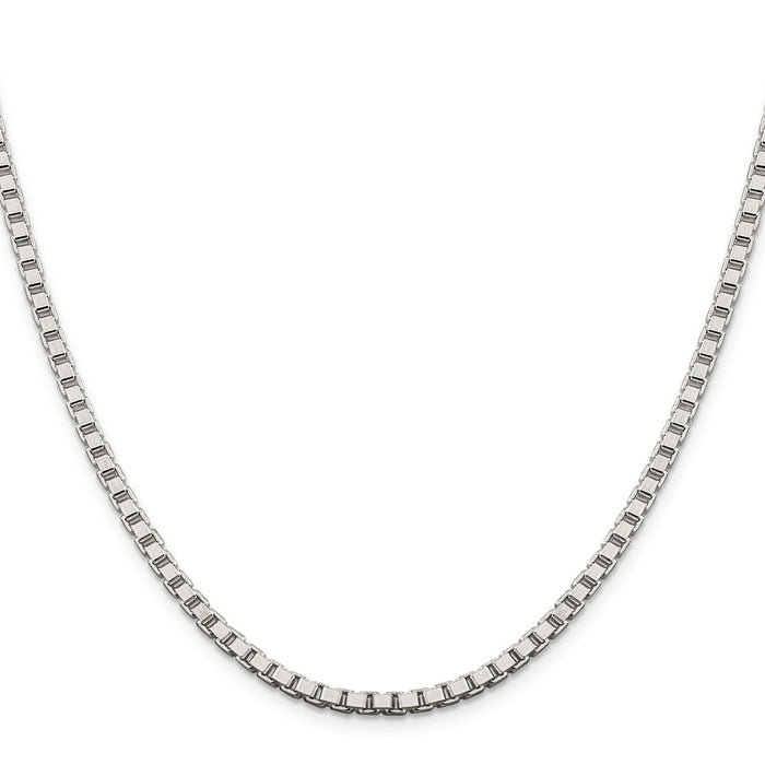 High-Quality 3.25mm Sterling Silver Box Chain | Affordable Luxury Jewelry-2