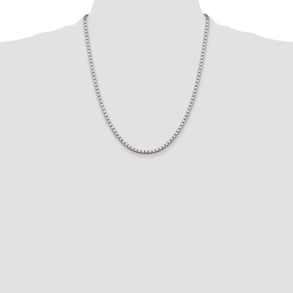 High-quality 3.25mm Sterling Silver Box Chain - Stylish & Affordable Jewelry