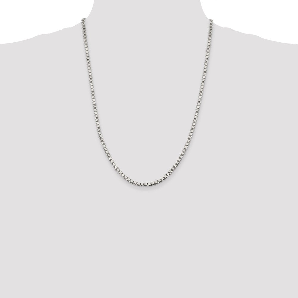 High-Quality 3.25mm Sterling Silver Box Chain - Stylish & Affordable Value!