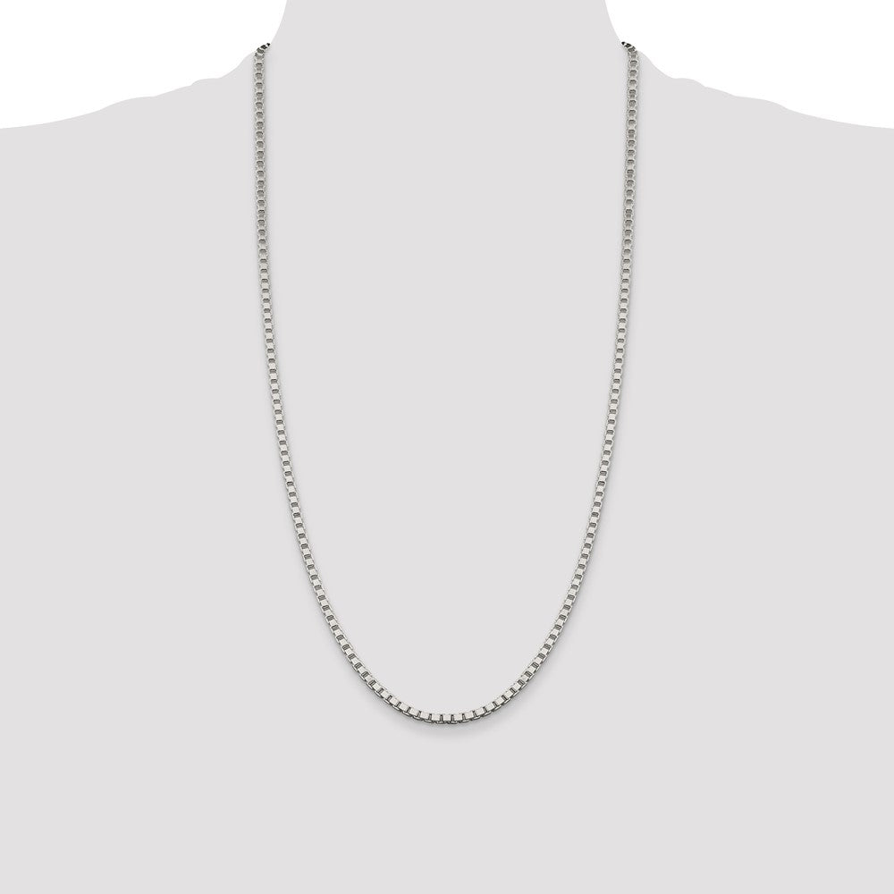 Buy Stylish 3.25mm Sterling Silver Box Link Chain - High-Quality Value!