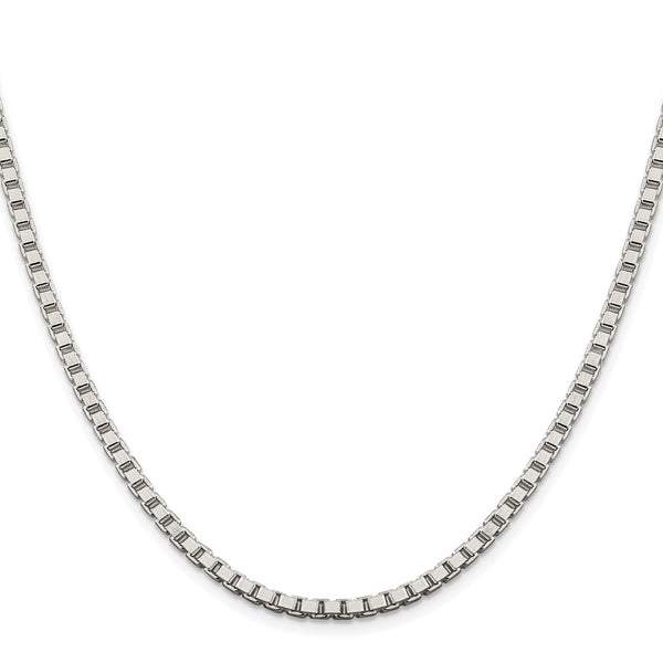 Rhodium-Plated Sterling Silver Box Chain - 3.25mm