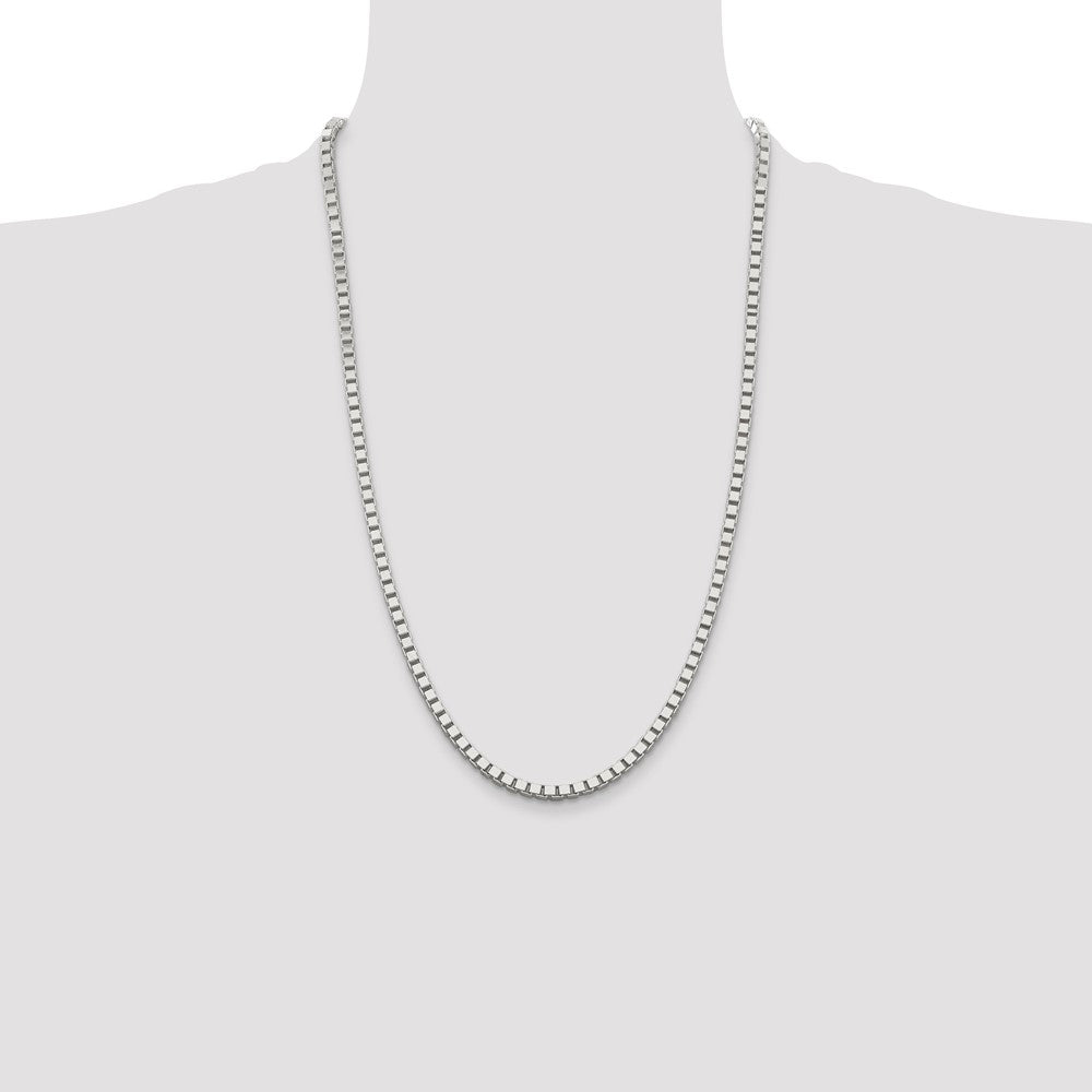 High-Quality 3.75mm Sterling Silver Box Chain - Stylish and Affordable Price!