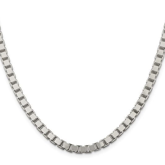 High-Quality 4.5mm Sterling Silver Box Chain - Stylish and Affordable Jewelry