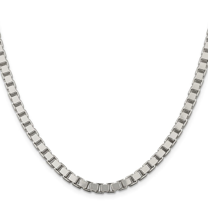 High-Quality 4.5mm Sterling Silver Box Chain - Stylish and Affordable Jewelry-2