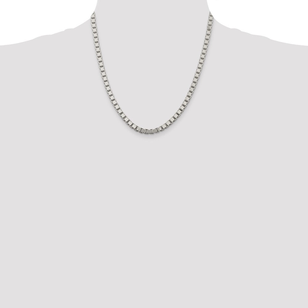 High-Quality 4.5mm Sterling Silver Box Chain - Stylish and Affordable Jewelry