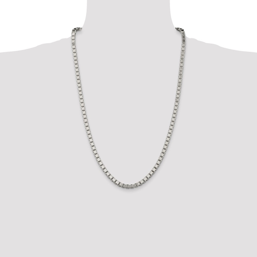 High-Quality 4.5mm Sterling Silver Box Chain - Stylish & Affordable Jewelry