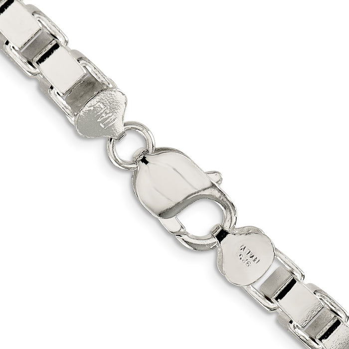 Buy Stylish 7mm Sterling Silver Box Chain - Affordable Luxury Jewelry-3