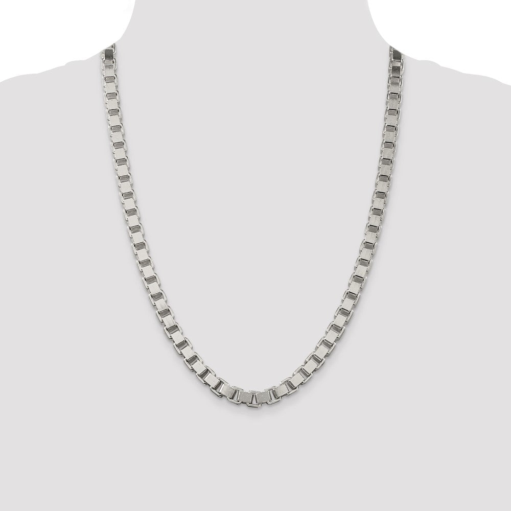 Buy 7mm Sterling Silver Box Chain - Stylish & High-Quality at Great Value