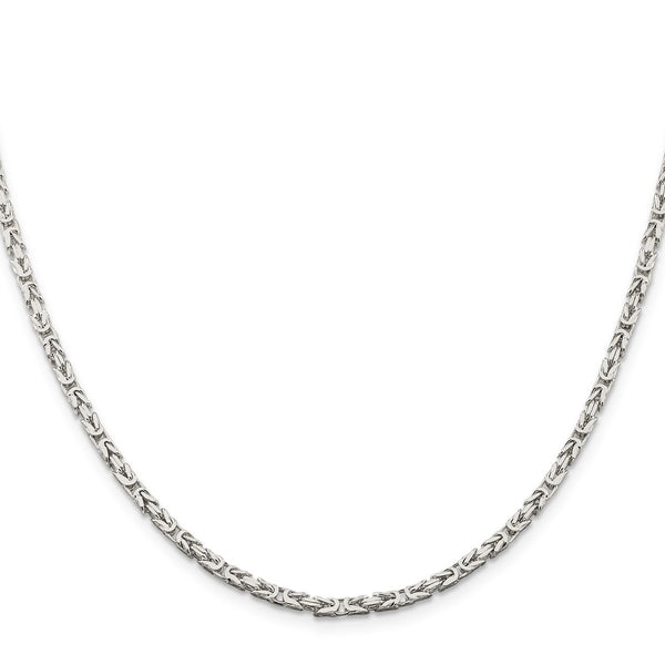 2.5mm Sterling Silver Byzantine Chain - Style GR1-1031495