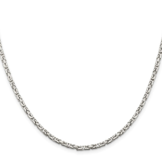 Buy Exclusive 2.5mm Sterling Silver Byzantine Link Chain - Stylish Value