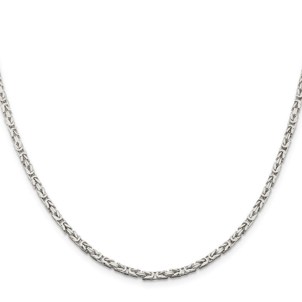 Buy Stylish 2.5mm Sterling Silver Byzantine Chain Necklace - Luxury Value!