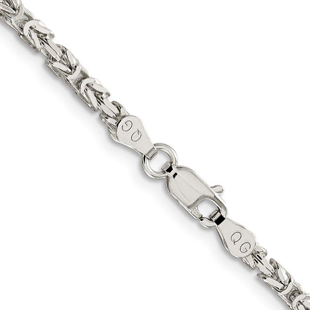 Buy Stylish 2.5mm Sterling Silver Byzantine Chain Necklace - Luxury Value!