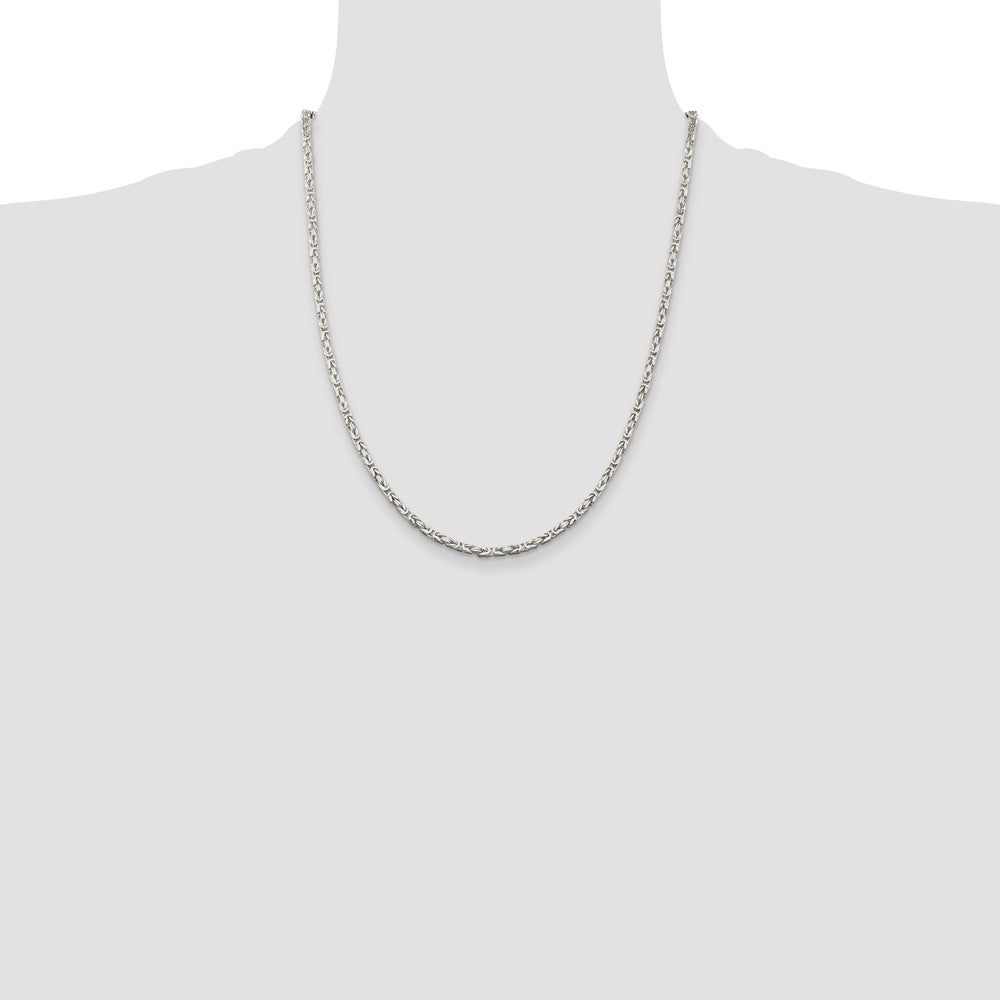 Buy Stylish 2.5mm Sterling Silver Byzantine Chain - Affordable Luxury Jewelry