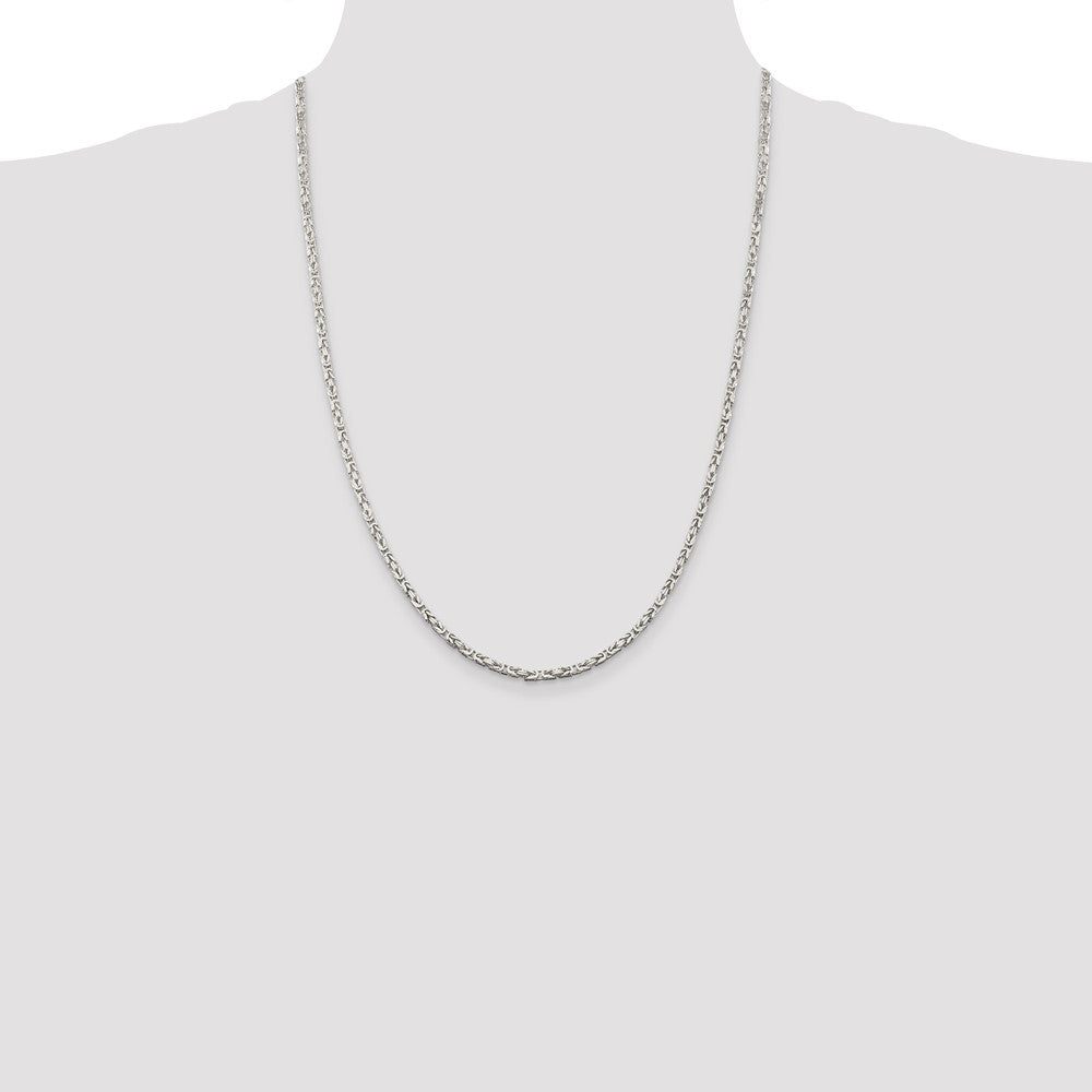 Buy Exclusive 2.5mm Sterling Silver Byzantine Link Chain - Stylish Value