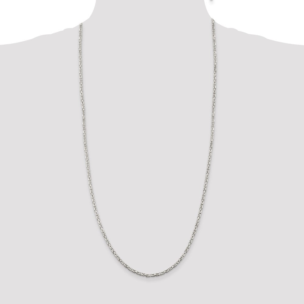 Buy Stylish 2.5mm Sterling Silver Byzantine Chain - Affordable Luxury Jewelry