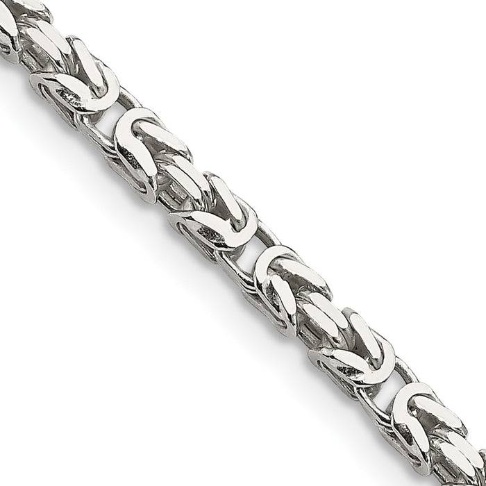 Buy Stylish 2.5mm Sterling Silver Byzantine Chain Necklace - Luxury Value!-1