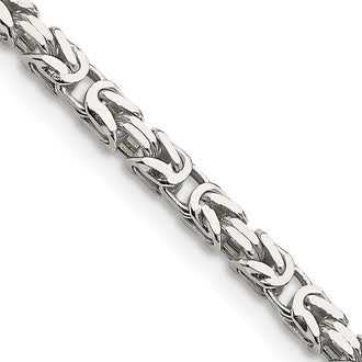 Buy Stylish 2.5mm Sterling Silver Byzantine Chain Necklace - Affordable Luxury!