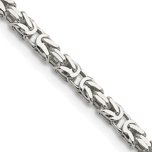 Buy Stylish 2.5mm Sterling Silver Byzantine Chain Necklace - Affordable Luxury!