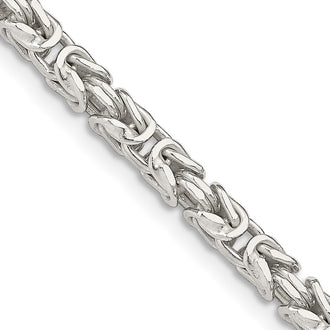 Exclusive 3.25mm Sterling Silver Byzantine Chain Necklace - Stylish Value