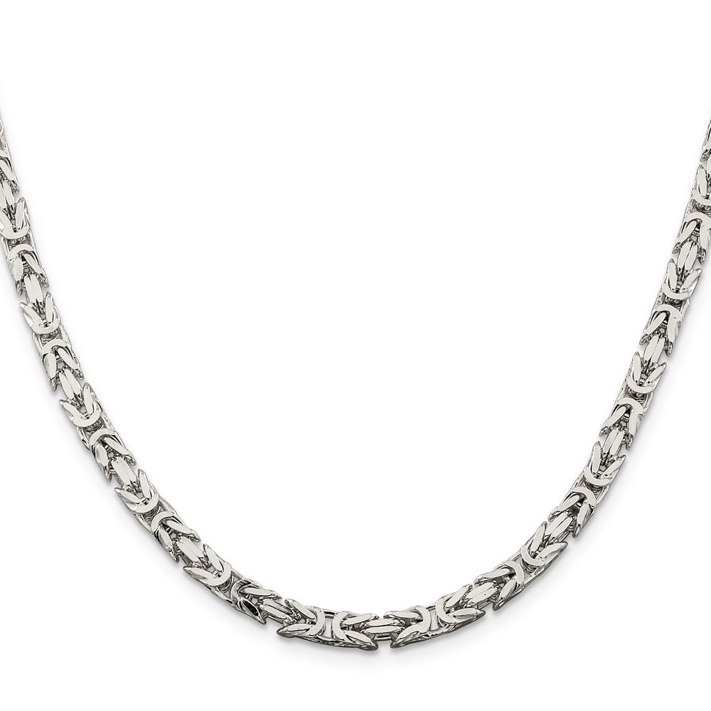 Buy Stylish 4.25mm Sterling Silver Byzantine Chain Necklace - Affordable Luxuries