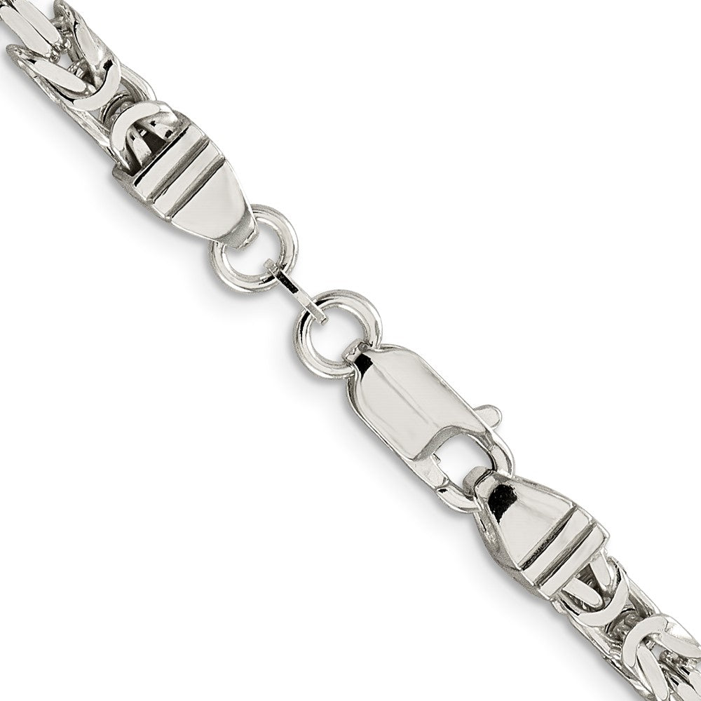 Buy Stylish 4.25mm Sterling Silver Byzantine Chain Necklace - Affordable Elegance!