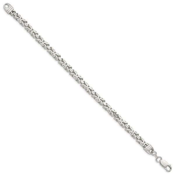 4.25mm Sterling Silver Byzantine Necklace - Chain