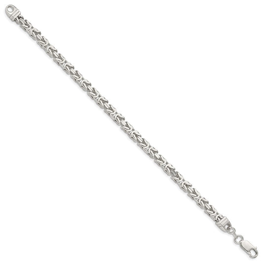 High-Quality 4.25mm Sterling Silver Byzantine Necklace | Stylish Value Chain
