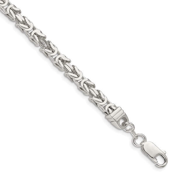 4.25mm Sterling Silver Byzantine Necklace - Chain