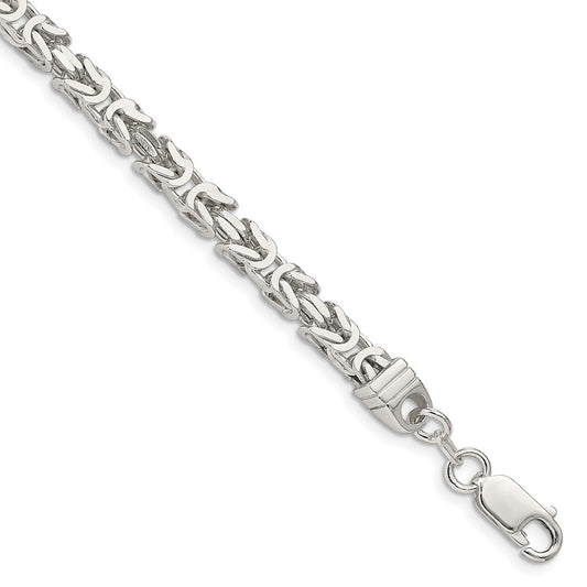 High-Quality 4.25mm Sterling Silver Byzantine Necklace | Stylish Value Chain