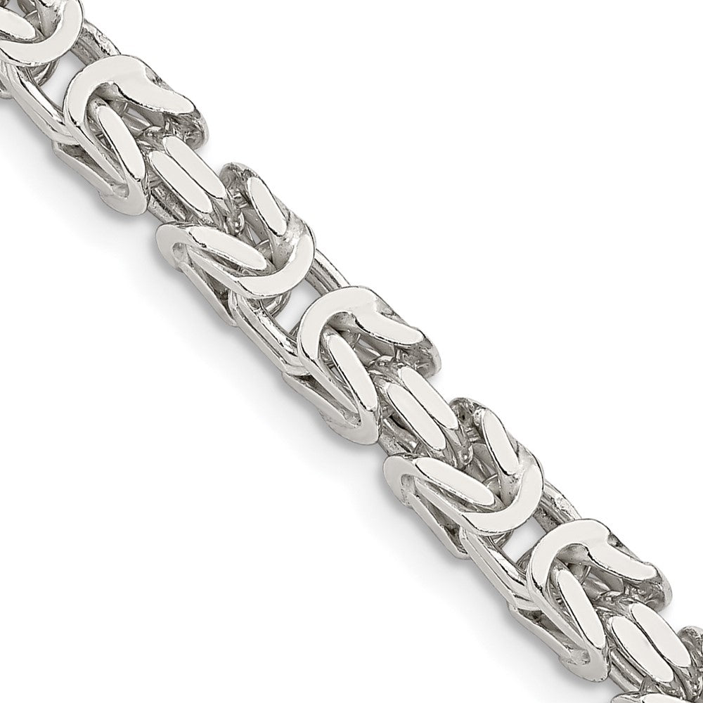 Buy Stylish 4.25mm Sterling Silver Byzantine Chain Necklace - Affordable Luxuries