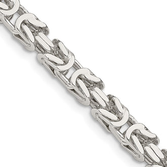 Buy Stylish 4.25mm Sterling Silver Byzantine Chain Necklace - Affordable Luxuries