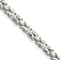 High-Quality 5mm Sterling Silver Byzantine Chain Necklace - Stylish Value!-4