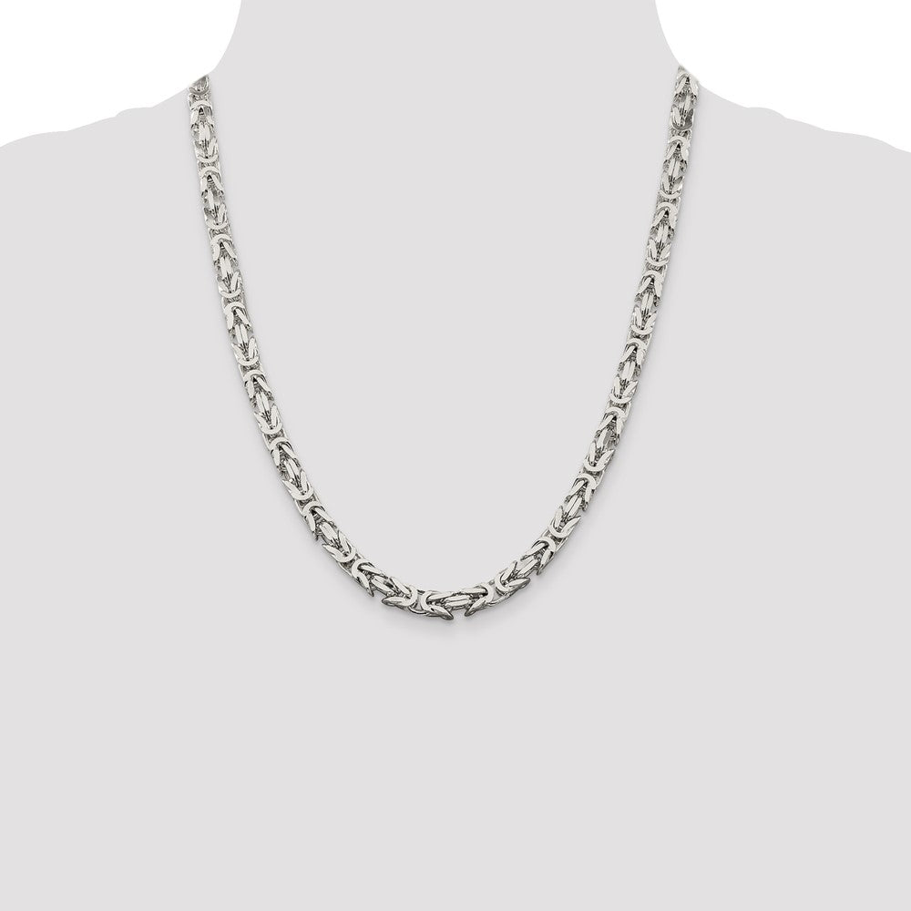 Buy Exclusive 6mm Sterling Silver Byzantine Chain - Stylish Value Jewelry