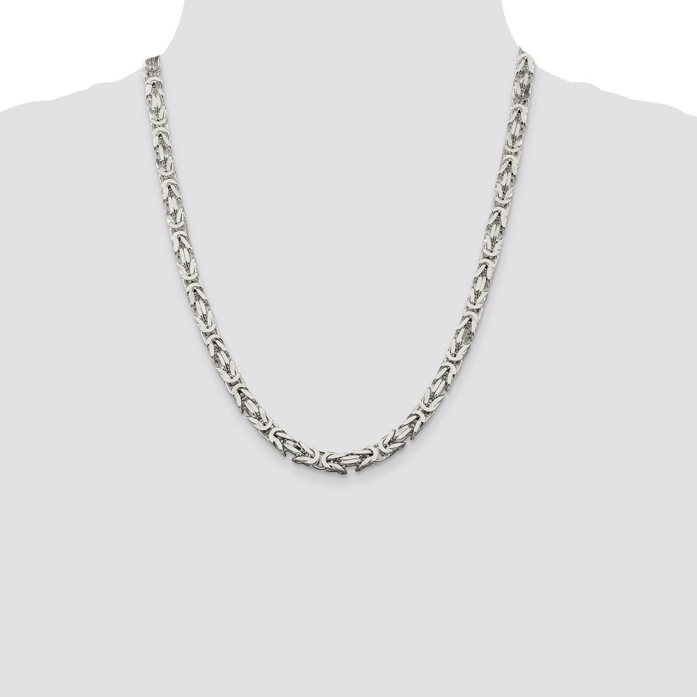 Buy 6mm Sterling Silver Byzantine Chain - Stylish Design, Affordable Luxury!