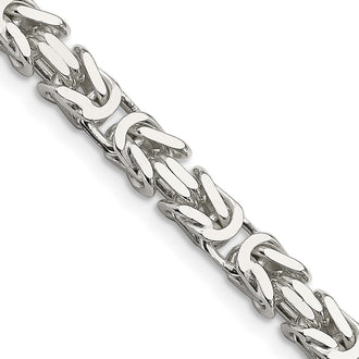 High-Quality 6mm Sterling Silver Byzantine Chain | Stylish & Affordable Jewelry