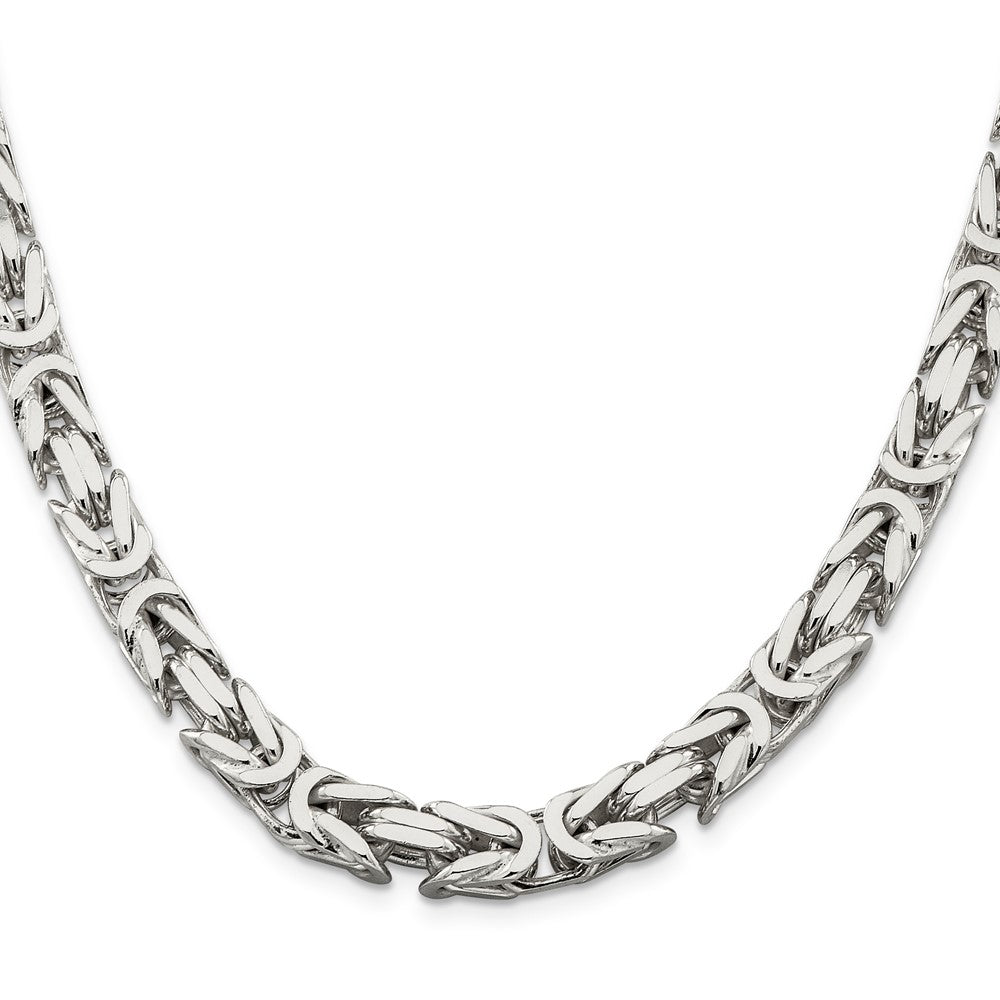 Exclusive Sterling Silver 8.25mm Byzantine Link Chain - Affordable Luxury Jewelry
