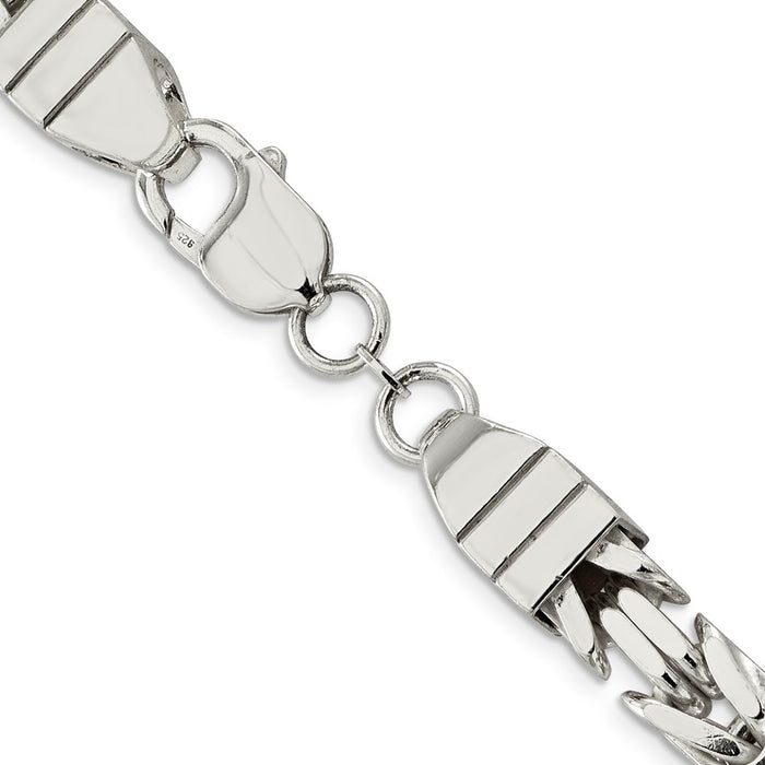 Exclusive Sterling Silver 8.25mm Byzantine Link Chain - Affordable Luxury Jewelry-3