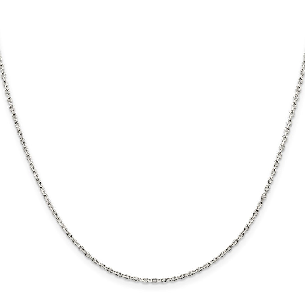 Buy Stylish 1.5mm Beveled Oval Cable Chain in High-Quality Sterling Silver