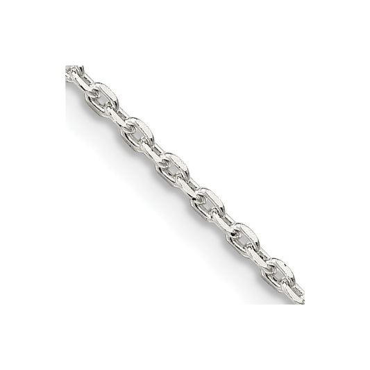 Buy Stylish 1.5mm Beveled Oval Cable Chain in High-Quality Sterling Silver