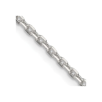 Buy Stylish 2mm Sterling Silver Beveled Oval Link Cable Chain - Affordable Elegance
