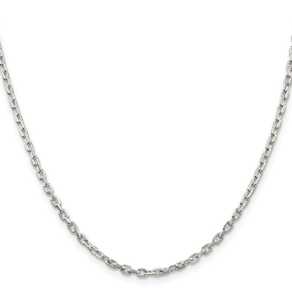 Sterling Silver 2.75mm Beveled Oval Link Cable Chain - Style GR1-1031517