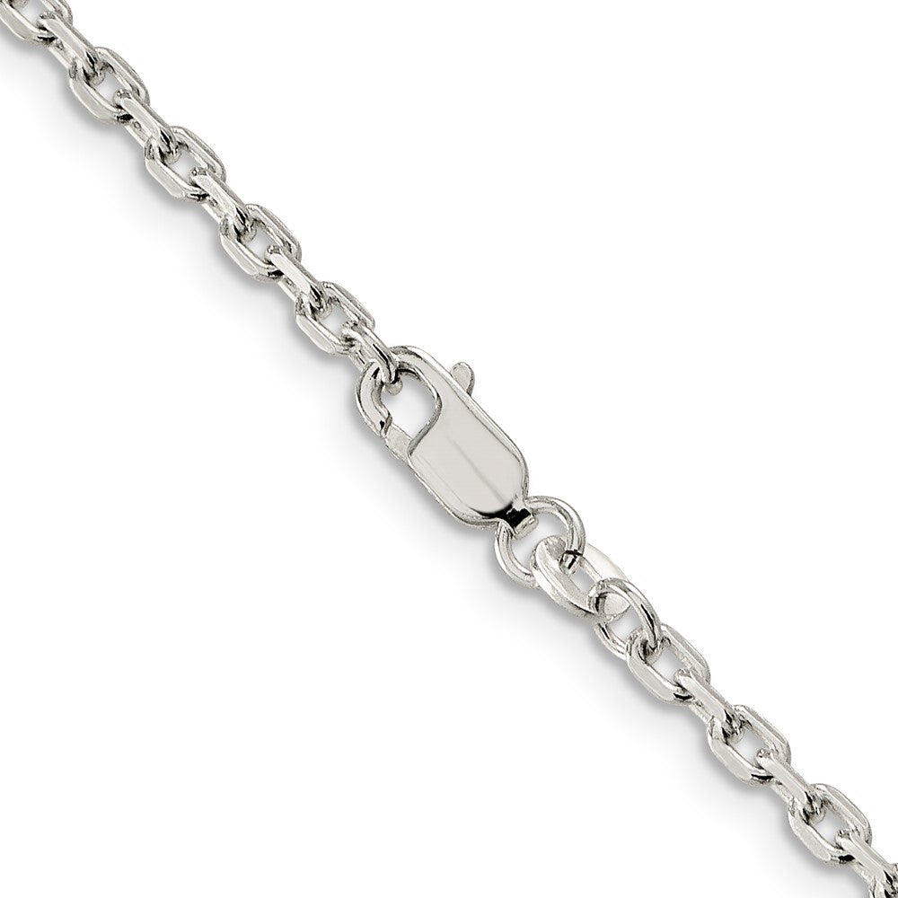 Buy Stylish 2.75mm Sterling Silver Beveled Oval Link Chain - Affordable Price!